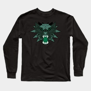 Wolf Medallion Celtic Style Knotwork Gamer Gaming RPG Long Sleeve T-Shirt